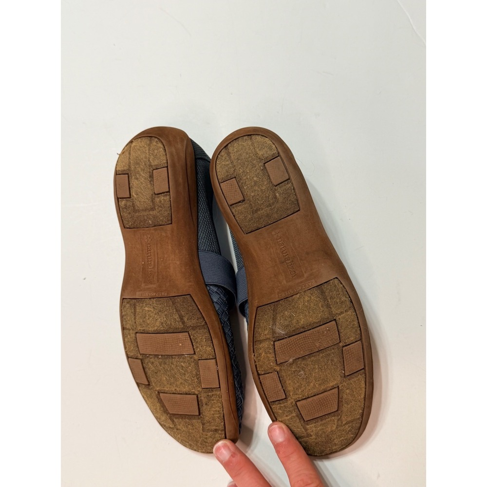 Naturalizer Famke Blue Woven Mary Jane Slip On Comfort Flats Shoes Womens 6.5M - Picture 4 of 6